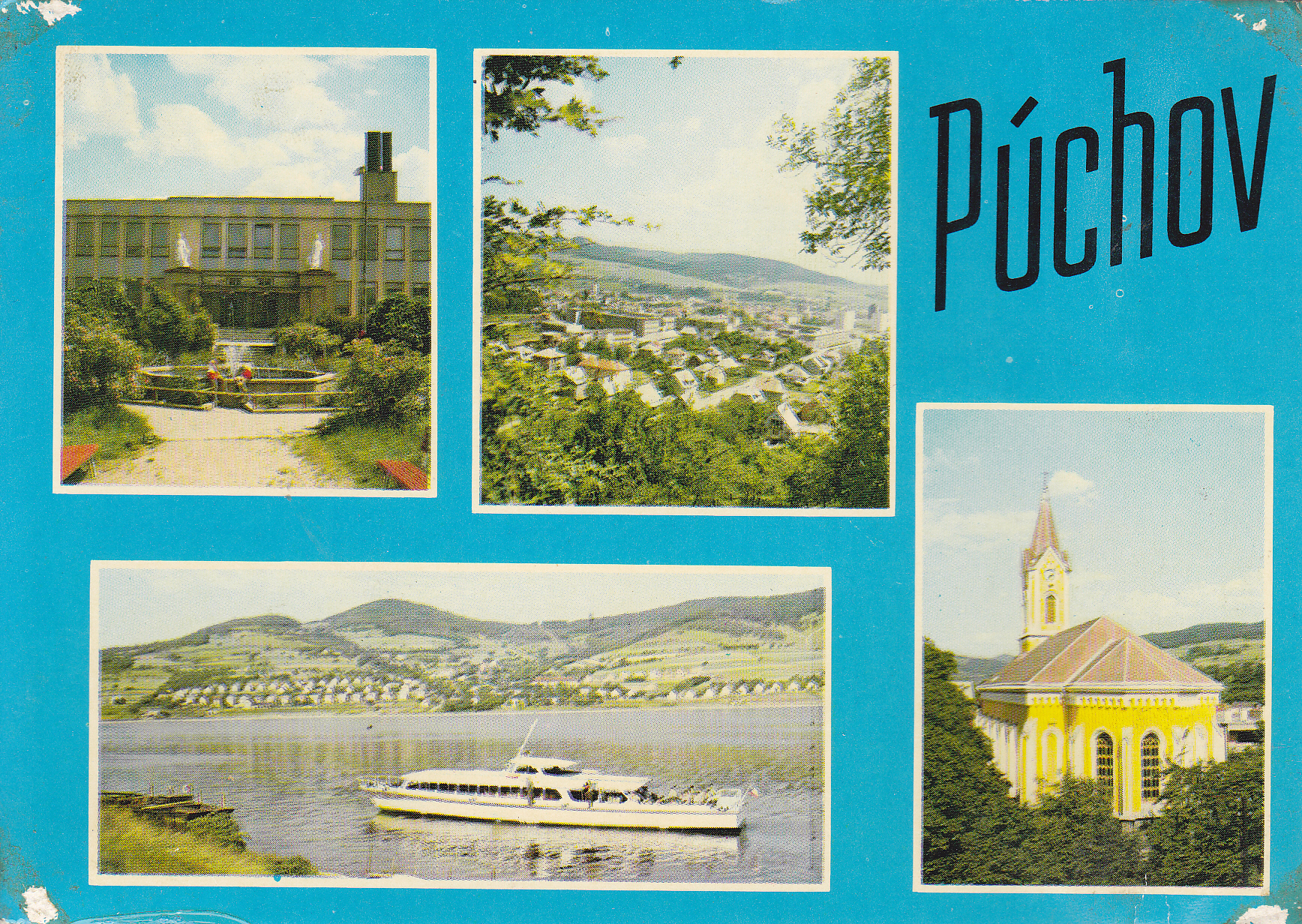 Púchov a okolie na pohľadnici v r. 1968