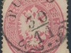 Rakúska známka z čias monarchie s odtlačkom razítka pošty Púchove