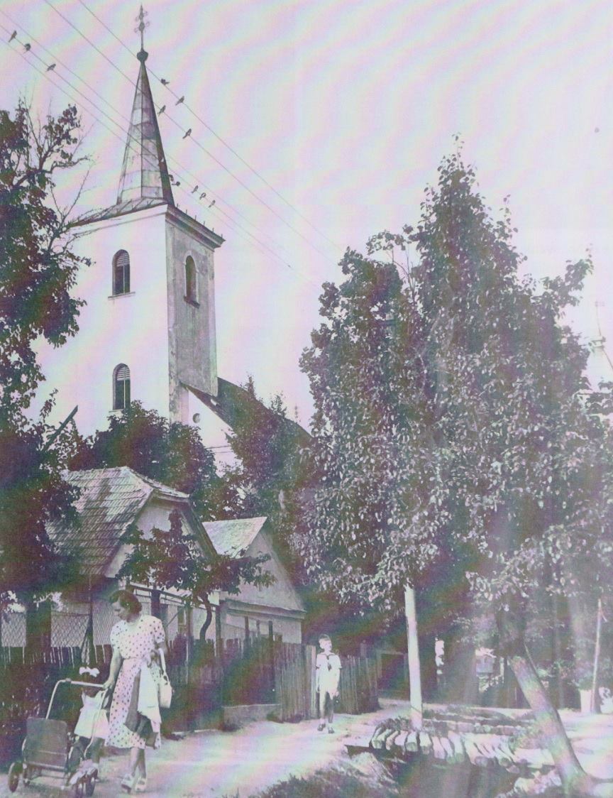 fotografia Vajanského ulice v časti Horné Kočkovce z roku 1955.