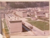 Farebná fotografia z roku 1975 a na nej Ulica Obrancov mieru, škôlky na Požiarnej ul. a domy pod Lachovcom