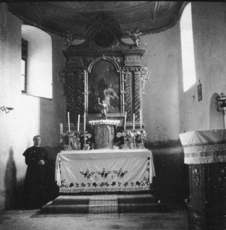Pôvodný oltár v chráme sv. Gála vo Visolajoch v roku 1893