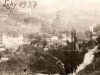 Vzácna fotografia obce Lúky z roku 1927, na ktorej fotograf zachytil centrum obce so synagógou a kostolom sv. Bartolomeja