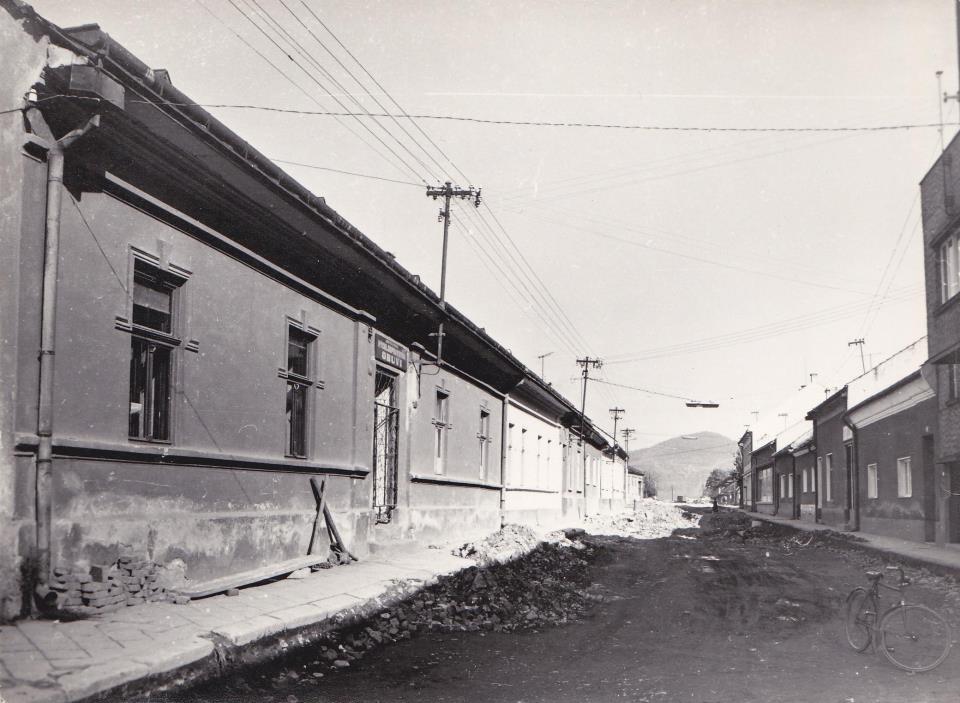 Hollého ulica na zač. 70. rokov 20. storočia