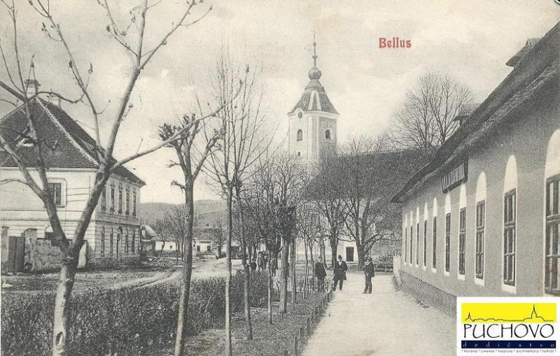 Pohľadnica z Beluše v čase Rakúsko - Uhorska