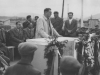 Položenie základného kameňa firmy Matador 7. septembra 1947 - reční povereník (minister) priemyslu a obchodu Dr. Ján Púll