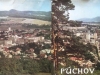 Dvojitý pohľad na mesto Púchov zachytený farebne z Lachovca  v r. 1970