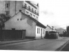 Budova tzv. Rožáku na prelome 40. a 50. rokov (pohľad od  dnešnej Ul. 1. mája)