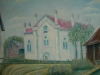 Maľba synagógy v obci Lúky, ktorá bola zničená na jar roku 1945
